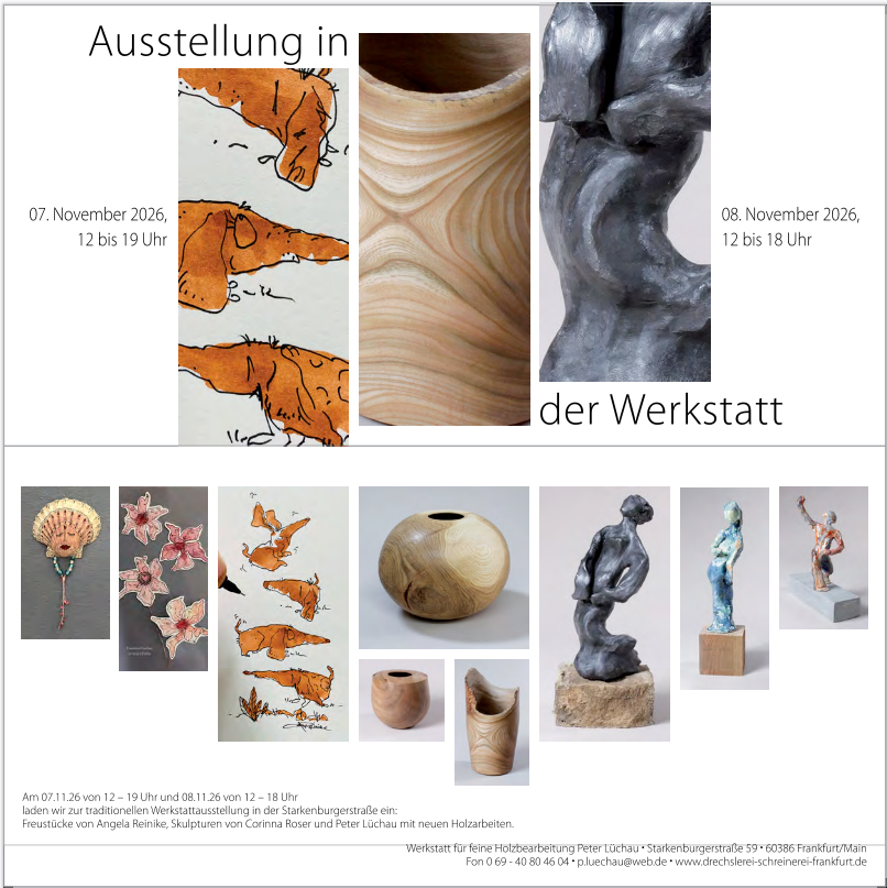 Werkstattausstellung 2026 | Angelika Reinike | Corinna Roser | Peter Lüchau